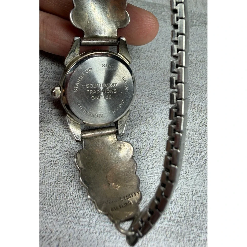 Southwest Traditions Julia Etsitty Sterling Turquoise Navajo Indian Head Watch